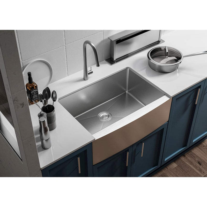 Elegant Montgomery Steel Farmhouse Kitchen Sink L30''Xw21''Xh10"