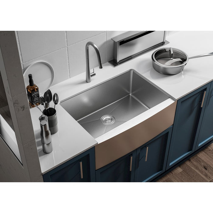 Elegant Montgomery Steel Farmhouse Kitchen Sink L30''Xw21''Xh10"