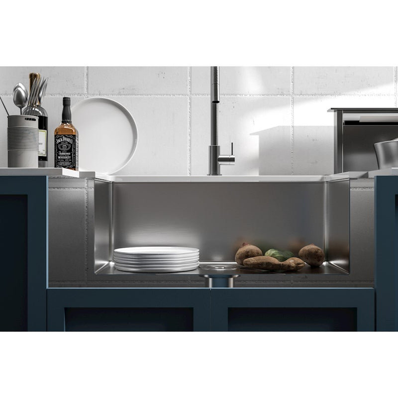 Elegant Montgomery Steel Farmhouse Kitchen Sink L30''Xw21''Xh10"