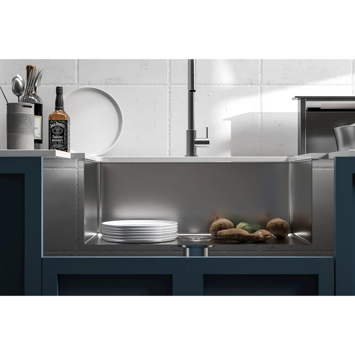 Elegant Montgomery Steel Farmhouse Kitchen Sink L30''Xw21''Xh10"