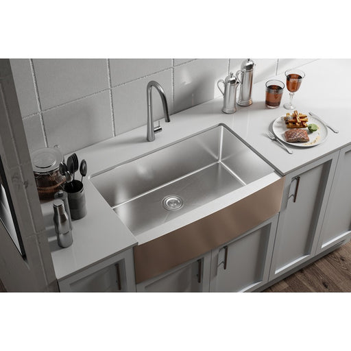 Elegant Montgomery Steel Farmhouse Kitchen Sink L33''Xw21''Xh10"