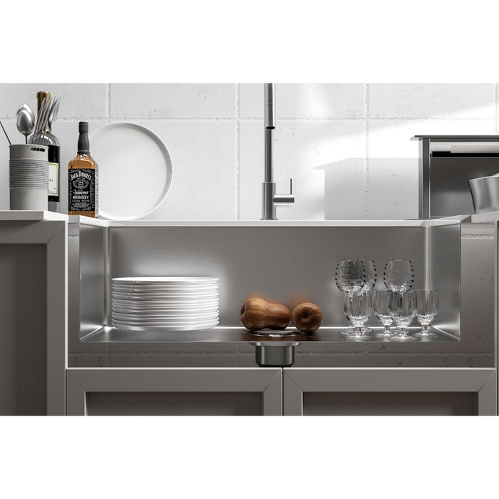 Elegant Montgomery Steel Farmhouse Kitchen Sink L33''Xw21''Xh10"