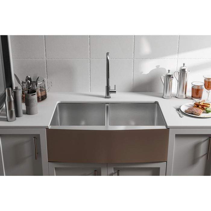 Elegant Montgomery Steel Farmhouse Kitchen Double Sink