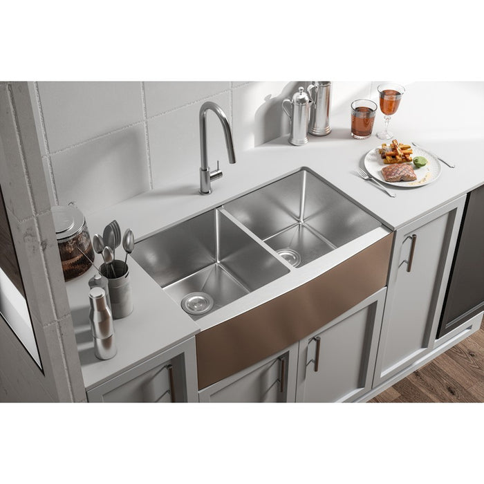 Elegant Montgomery Steel Farmhouse Kitchen Double Sink