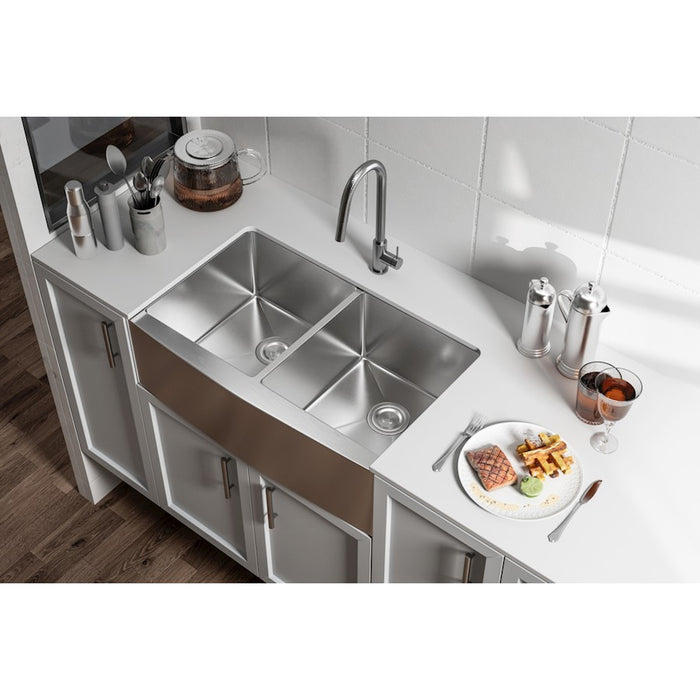 Elegant Montgomery Steel Farmhouse Kitchen Double Sink
