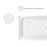Elegant Laredo 48X32" Single Thresh Shower Tray Center Drain, WH