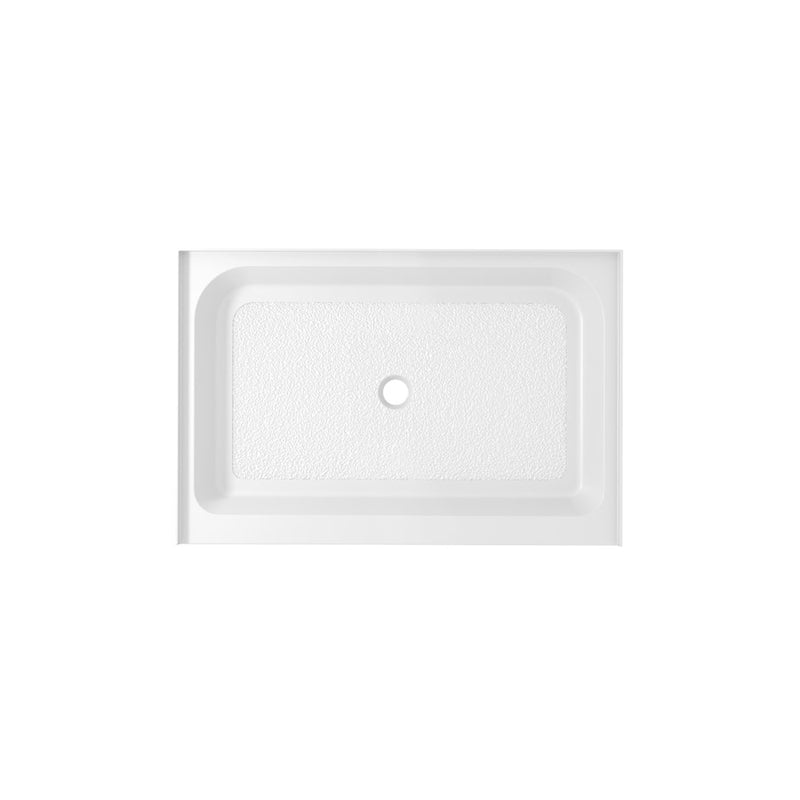 Elegant Laredo 48X36" Single Thresh Shower Tray Center Drain, WH - STY01-C4836