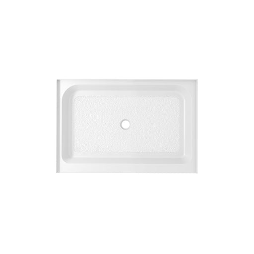 Elegant Laredo 48X36" Single Thresh Shower Tray Center Drain, WH - STY01-C4836