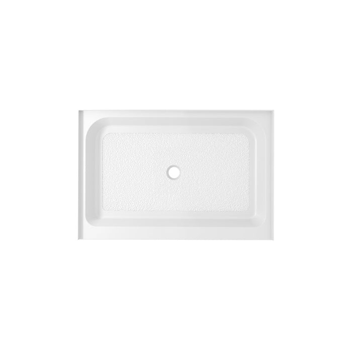 Elegant Laredo 48X36" Single Thresh Shower Tray Center Drain, WH - STY01-C4836