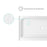Elegant Laredo 48X36" Single Thresh Shower Tray Center Drain, WH
