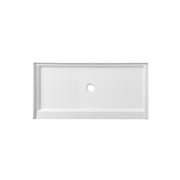 Elegant Laredo 60X30" Single Thresh Shower Tray Center Drain, WH - STY01-C6030
