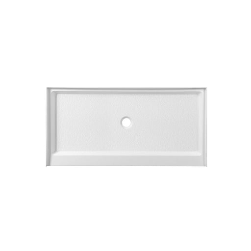 Elegant Laredo 60X30" Single Thresh Shower Tray Center Drain, WH - STY01-C6030