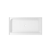 Elegant Laredo 60X32" Single Thresh Shower Tray Center Drain, WH - STY01-C6032
