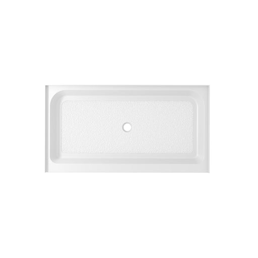 Elegant Laredo 60X36" Single Thresh Shower Tray Center Drain, WH - STY01-C6036