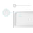 Elegant Laredo 60X36" Single Thresh Shower Tray Center Drain, WH