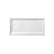 Elegant Laredo 60X30" Single Thresh Shower Tray Left Drain, WH - STY01-L6030