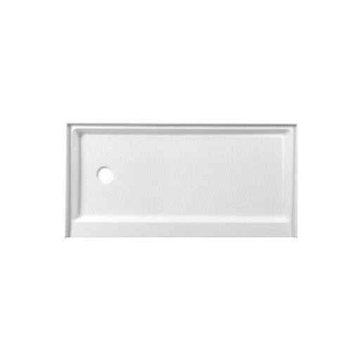 Elegant Laredo 60X30" Single Thresh Shower Tray Left Drain, WH - STY01-L6030