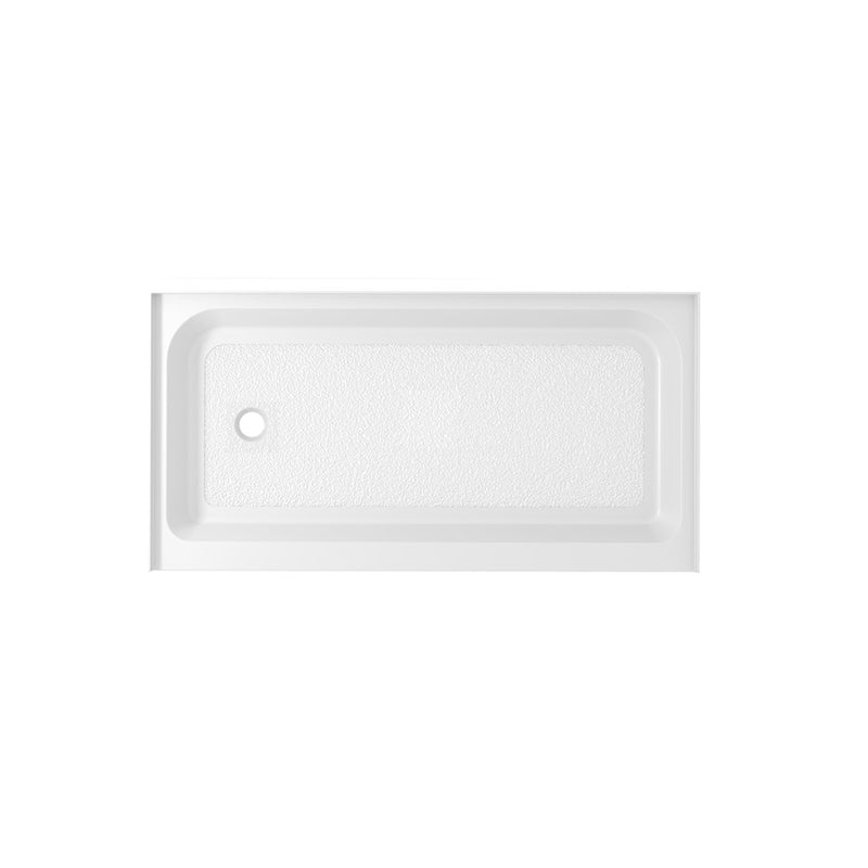 Elegant Laredo 60X32" Single Thresh Shower Tray Left Drain, WH - STY01-L6032
