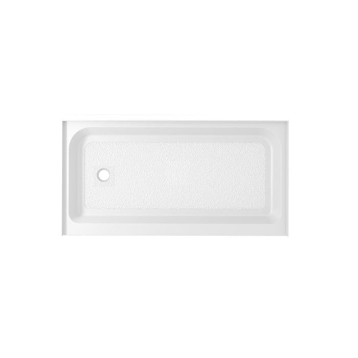Elegant Laredo 60X32" Single Thresh Shower Tray Left Drain, WH - STY01-L6032