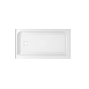 Elegant Laredo 60X36" Single Thresh Shower Tray Left Drain, WH - STY01-L6036