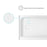Elegant Laredo 60X36" Single Thresh Shower Tray Left Drain, WH