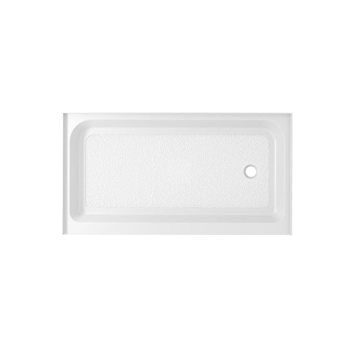 Elegant Laredo 60X36" Single Thresh Shower Tray Right Drain, WH - STY01-R6036
