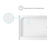 Elegant Laredo 60X36" Single Thresh Shower Tray Right Drain, WH