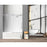 Elegant Orlando Frameless Tub Door 60X60", Brushed Nickel - TD111-6060BNK