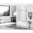 Elegant Orlando Frameless Tub Door 60X60", Brushed Nickel