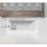 Elegant Orlando Frameless Tub Door 60X60", Brushed Nickel