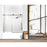Elegant Orlando Frameless Tub Door 60X60", Matte Black - TD111-6060MBK