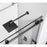 Elegant Orlando Frameless Tub Door 60X60", Matte Black