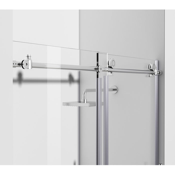 Elegant Orlando Frameless Tub Door 60X60", Polished Chrome