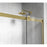 Elegant Ross Frameless Tub Door 60X60", Brushed Gold