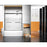 Elegant Kitchen/Bath Ross Frameless Tub Door 60X60", Matte Black - TD222-6060MBK