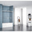 Elegant Ross Frameless Tub Door 60X60", Polished Chrome