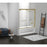 Elegant Trenton Semi-Frameless Tub Door 60X60", Brushed Gold