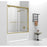 Elegant Trenton Semi-Frameless Tub Door 60X60", Brushed Gold