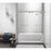 Elegant Trenton Semi-Frameless Tub Door 60X60", Brushed Nickel - TD333-6060BNK