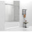Elegant Trenton Semi-Frameless Tub Door 60X60", Brushed Nickel