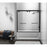 Elegant Trenton Semi-Frameless Tub Door 60X60", Matte Black - TD333-6060MBK