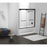 Elegant Trenton Semi-Frameless Tub Door 60X60", Matte Black