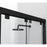 Elegant Trenton Semi-Frameless Tub Door 60X60", Matte Black