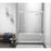 Elegant Trenton Semi-Frameless Tub Door 60X60", Polished Chrome - TD333-6060PCH
