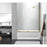 Elegant Devon Frameless Tub Door 60X60", Brushed Gold - TD444-6060BGD