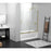 Elegant Devon Frameless Tub Door 60X60", Brushed Gold