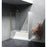 Elegant Devon Frameless Tub Door 60X60", Brushed Gold
