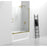 Elegant Devon Frameless Tub Door 60X60", Brushed Gold