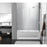 Elegant Devon Frameless Tub Door 60X60", Brushed Nickel - TD444-6060BNK