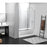 Elegant Devon Frameless Tub Door 60X60", Brushed Nickel